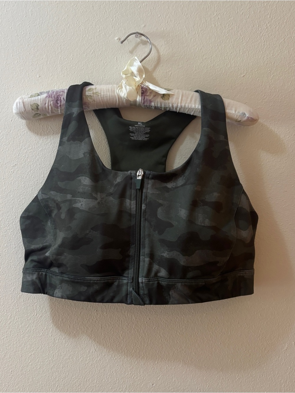 TEK GEAR Camo Front Zip Sports Bra